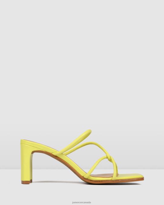 Novi mid heel sandals Jo Mercer Citrus Yellow Leather Footwear 6D6FN71