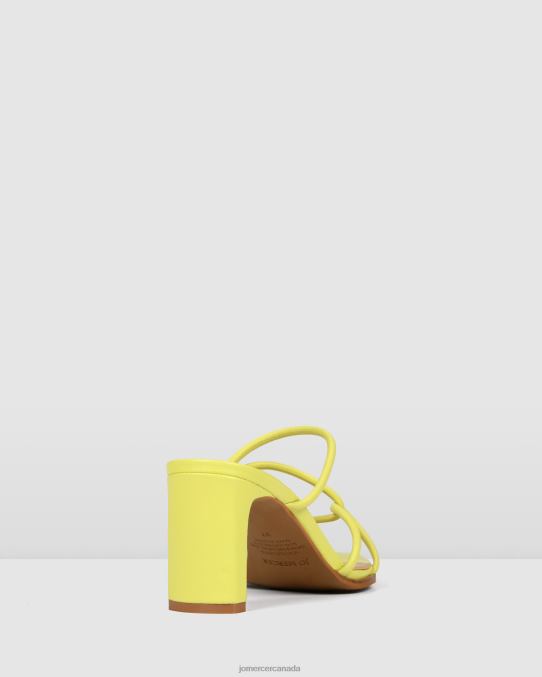 Novi mid heel sandals Jo Mercer Citrus Yellow Leather Footwear 6D6FN71