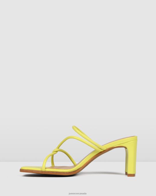 Novi mid heel sandals Jo Mercer Citrus Yellow Leather Footwear 6D6FN71