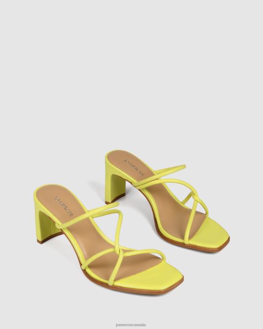 Novi mid heel sandals Jo Mercer Citrus Yellow Leather Footwear 6D6FN71