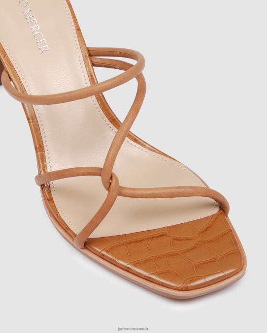 Novi mid heel sandals Jo Mercer Tan Leather Footwear 6D6FN34