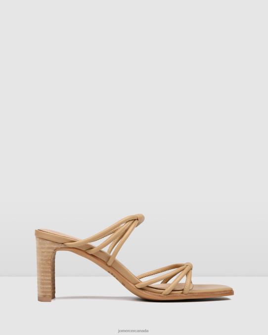 Nyla mid heel sandals Jo Mercer Natural Leather Footwear 6D6FN58