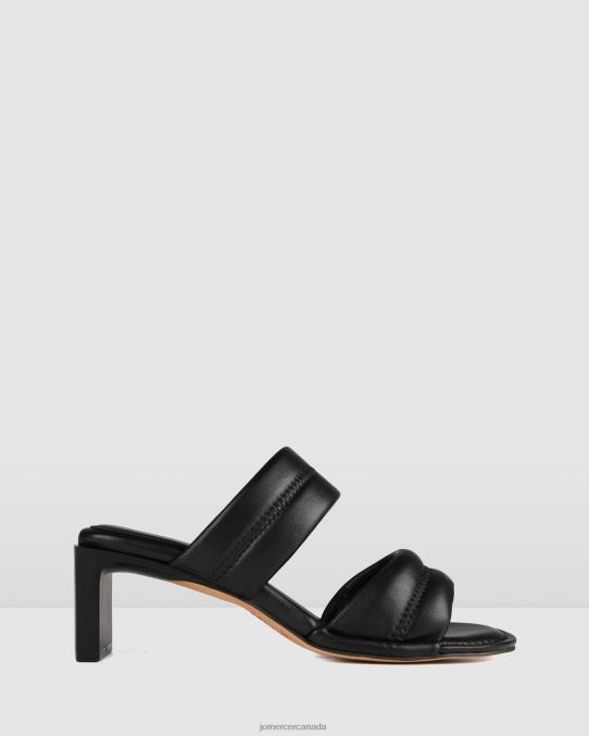 Quincy mid heel sandals Jo Mercer Black Leather Footwear 6D6FN59