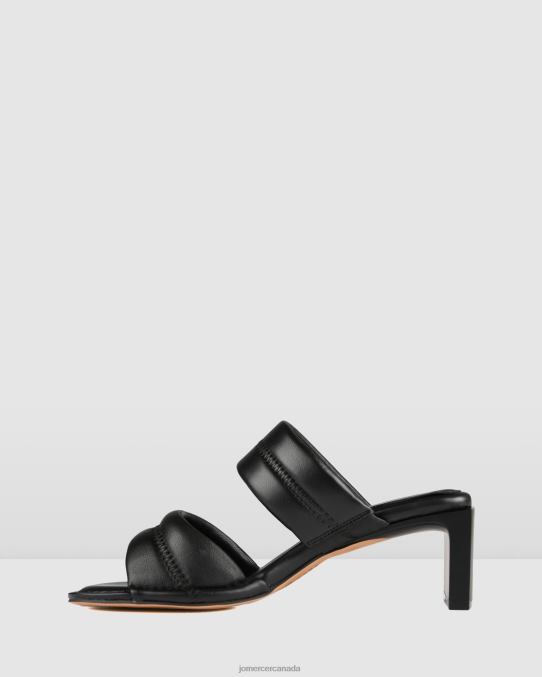 Quincy mid heel sandals Jo Mercer Black Leather Footwear 6D6FN59
