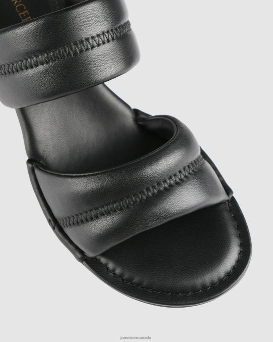 Quincy mid heel sandals Jo Mercer Black Leather Footwear 6D6FN59