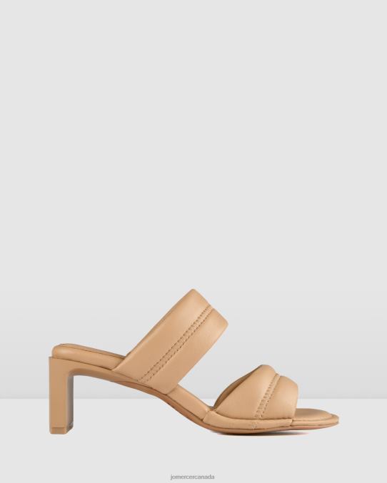Quincy mid heel sandals Jo Mercer Natural Leather Footwear 6D6FN60