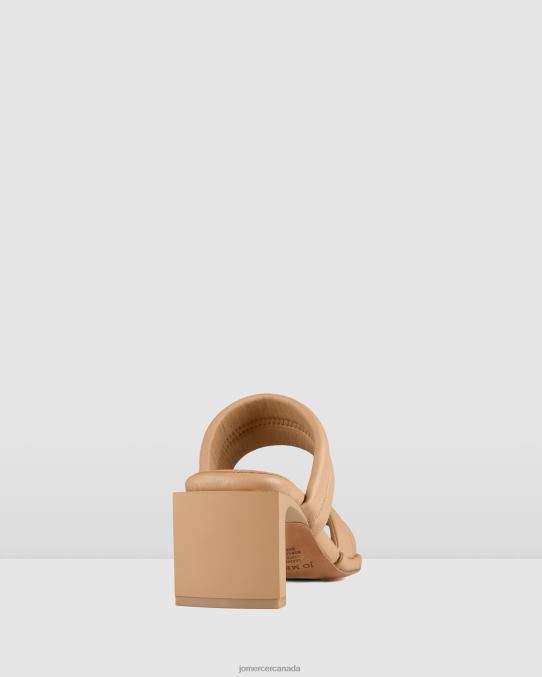 Quincy mid heel sandals Jo Mercer Natural Leather Footwear 6D6FN60