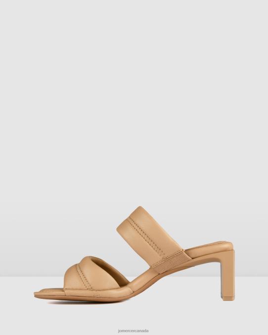 Quincy mid heel sandals Jo Mercer Natural Leather Footwear 6D6FN60