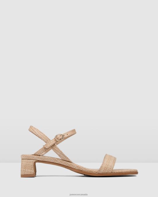 Reina mid heel sandals Jo Mercer Natural Raffia Footwear 6D6FN72