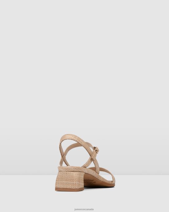 Reina mid heel sandals Jo Mercer Natural Raffia Footwear 6D6FN72