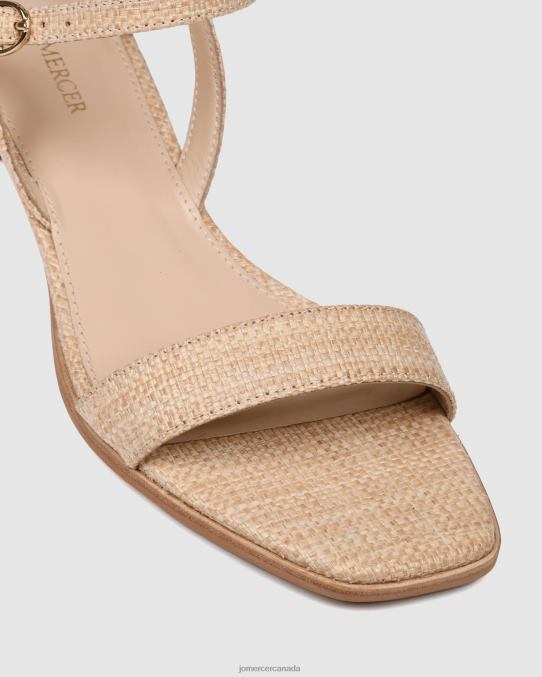 Reina mid heel sandals Jo Mercer Natural Raffia Footwear 6D6FN72