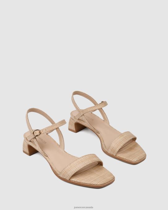 Reina mid heel sandals Jo Mercer Natural Raffia Footwear 6D6FN72