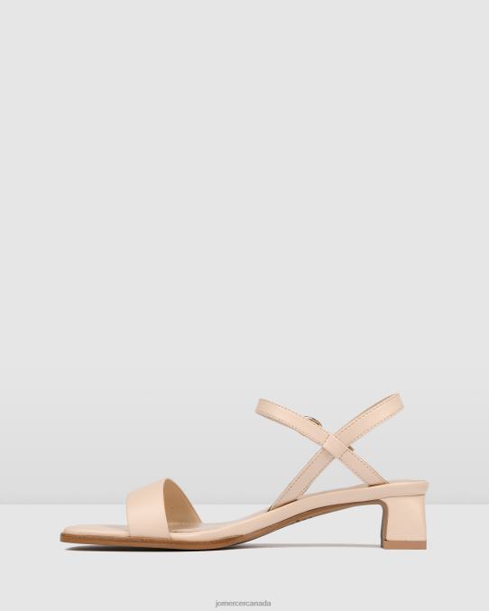 Reina mid heel sandals Jo Mercer Powder Pink Leather Footwear 6D6FN73