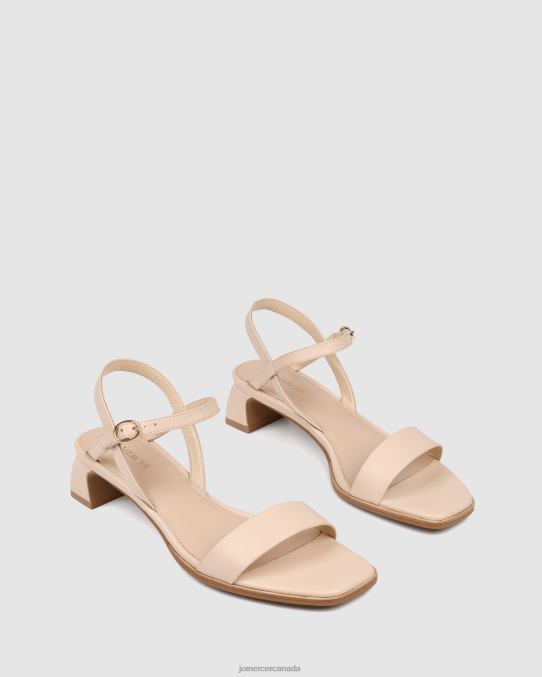 Reina mid heel sandals Jo Mercer Powder Pink Leather Footwear 6D6FN73