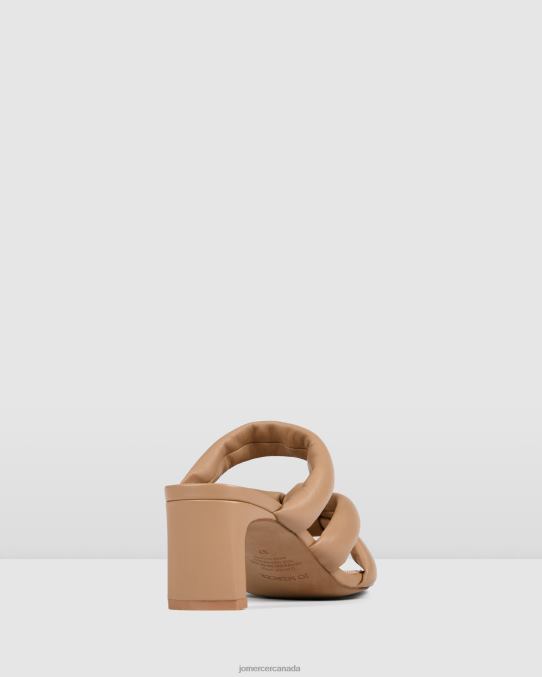 Vivian mid heel sandals Jo Mercer Beige Leather Footwear 6D6FN65