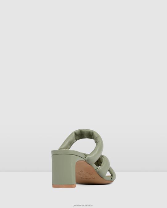 Vivian mid heel sandals Jo Mercer Pistachio Green Leather Footwear 6D6FN66