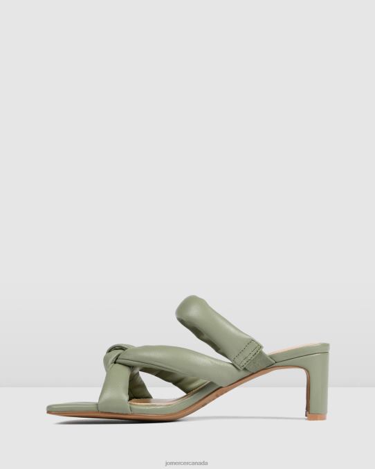 Vivian mid heel sandals Jo Mercer Pistachio Green Leather Footwear 6D6FN66