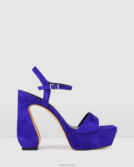Delphina high heel platform sandals Jo Mercer Ultra Violet Suede Footwear 6D6FN92