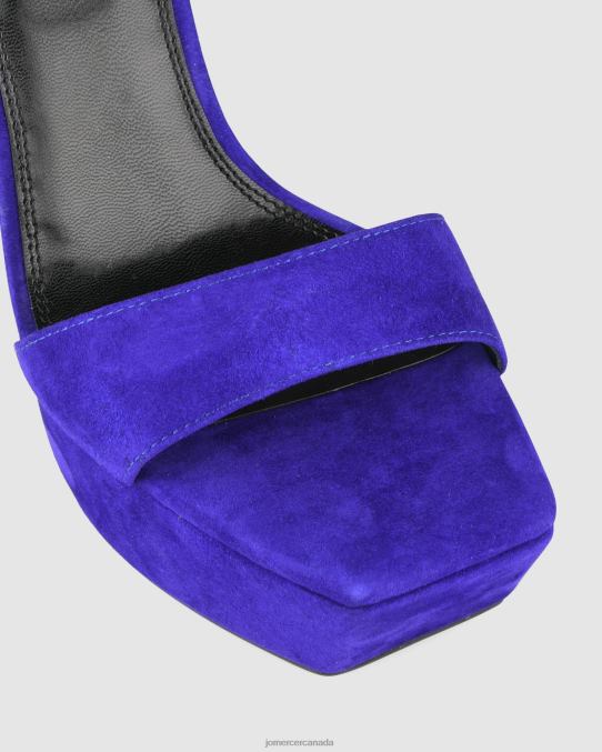 Delphina high heel platform sandals Jo Mercer Ultra Violet Suede Footwear 6D6FN92