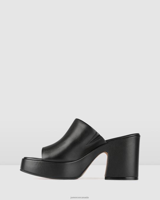 Mia high heel platform sandals Jo Mercer Black Leather Footwear 6D6FN77