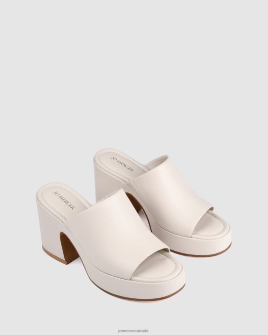 Mia high heel platform sandals Jo Mercer Off White Leather Footwear 6D6FN78