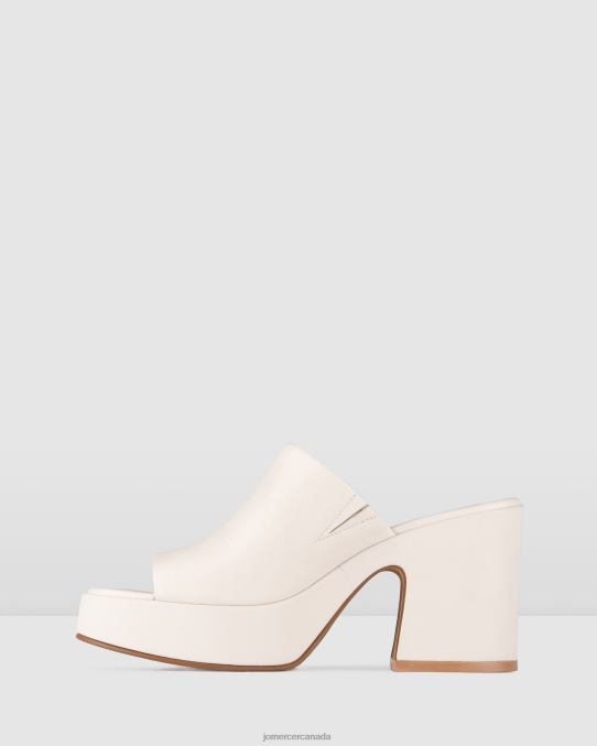 Mia high heel platform sandals Jo Mercer Off White Leather Footwear 6D6FN78