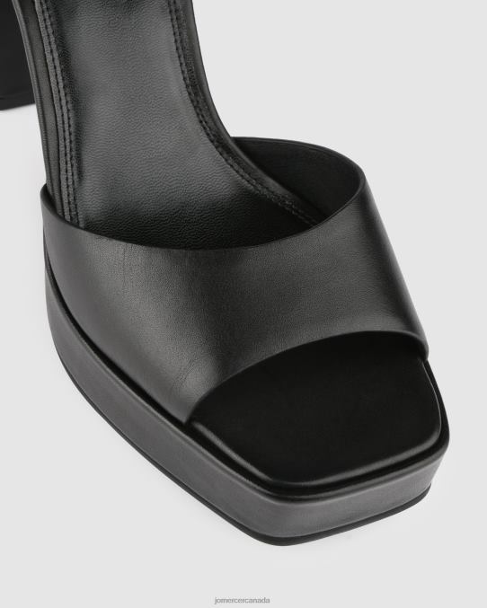 Samantha high heel platform sandals Jo Mercer Black Leather Footwear 6D6FN89