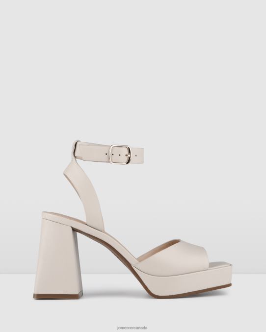 Samantha high heel platform sandals Jo Mercer Bone Leather Footwear 6D6FN90