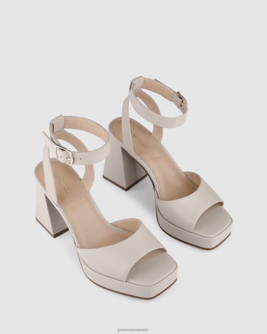 Samantha high heel platform sandals Jo Mercer Bone Leather Footwear 6D6FN90