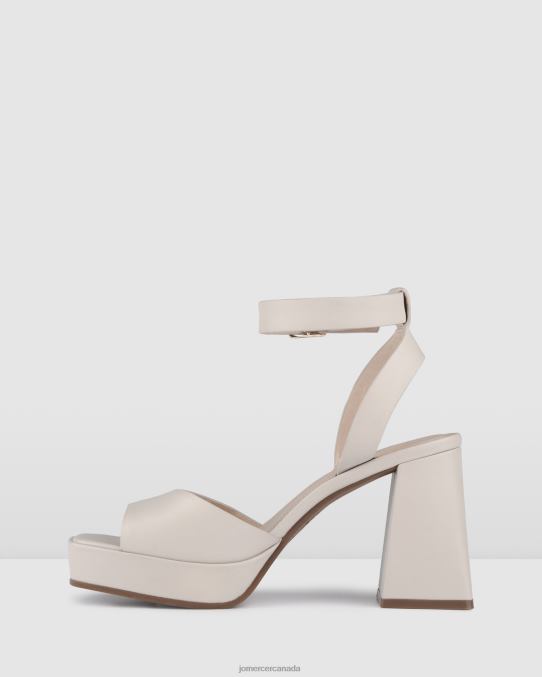 Samantha high heel platform sandals Jo Mercer Bone Leather Footwear 6D6FN90