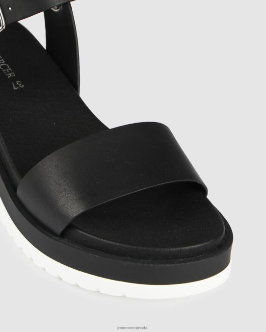 Carson flat wedges Jo Mercer Black Leather Footwear 6D6FN286