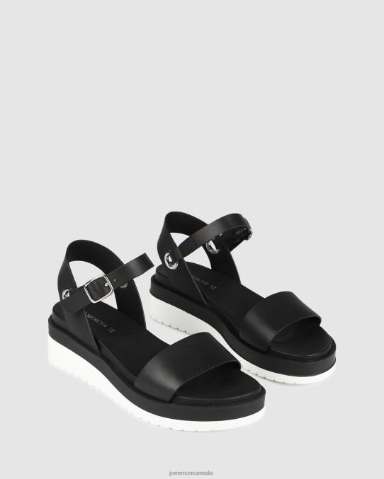 Carson flat wedges Jo Mercer Black Leather Footwear 6D6FN286