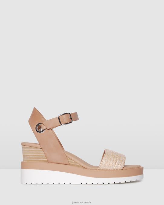 Kenzie mid heel wedges Jo Mercer Natural Raffia Footwear 6D6FN47