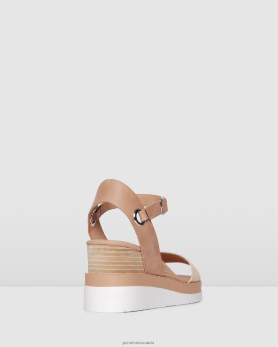 Kenzie mid heel wedges Jo Mercer Natural Raffia Footwear 6D6FN47