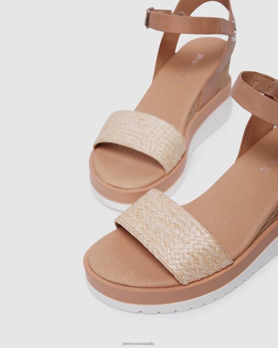 Kenzie mid heel wedges Jo Mercer Natural Raffia Footwear 6D6FN47