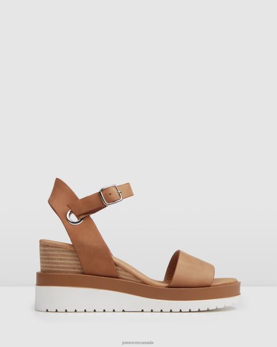 Kenzie mid heel wedges Jo Mercer Tan Leather Footwear 6D6FN46