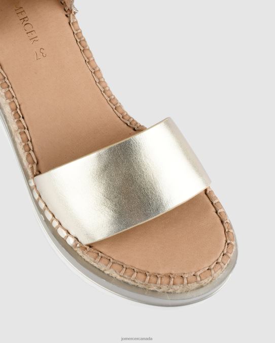 Klume mid heel wedge espadrilles Jo Mercer Gold Leather Footwear 6D6FN53
