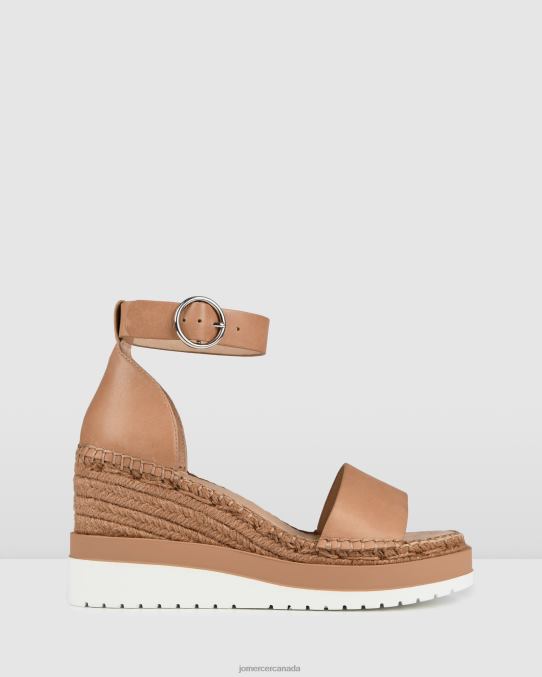 Klume mid heel wedge espadrilles Jo Mercer Tan Leather Footwear 6D6FN51