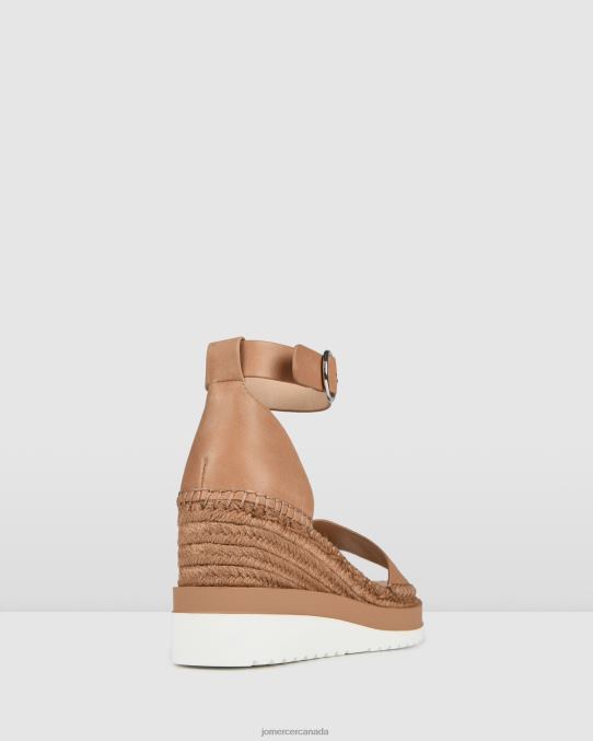 Klume mid heel wedge espadrilles Jo Mercer Tan Leather Footwear 6D6FN51