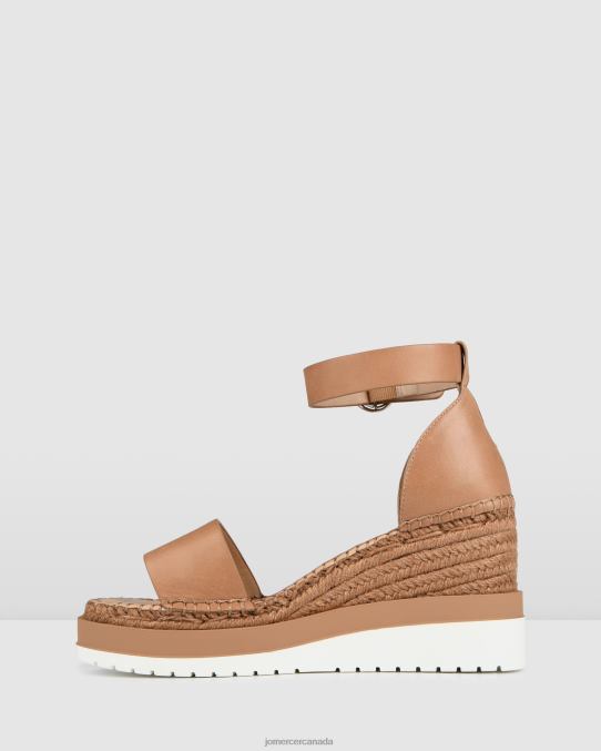 Klume mid heel wedge espadrilles Jo Mercer Tan Leather Footwear 6D6FN51
