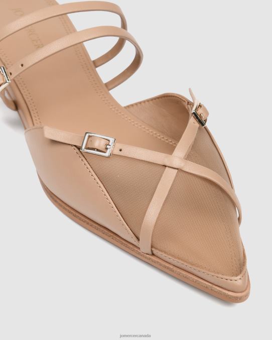 Arabelle dress flats Jo Mercer Beige Leather Footwear 6D6FN204