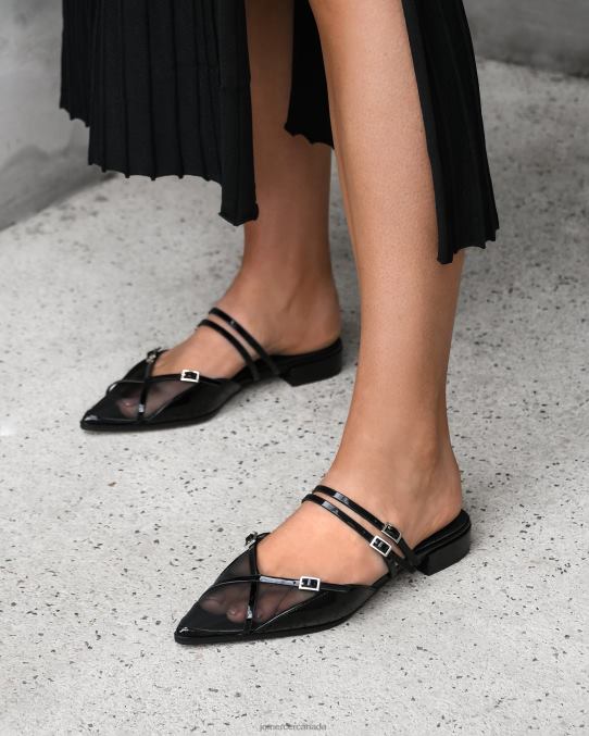 Arabelle dress flats Jo Mercer Black Patent Footwear 6D6FN203