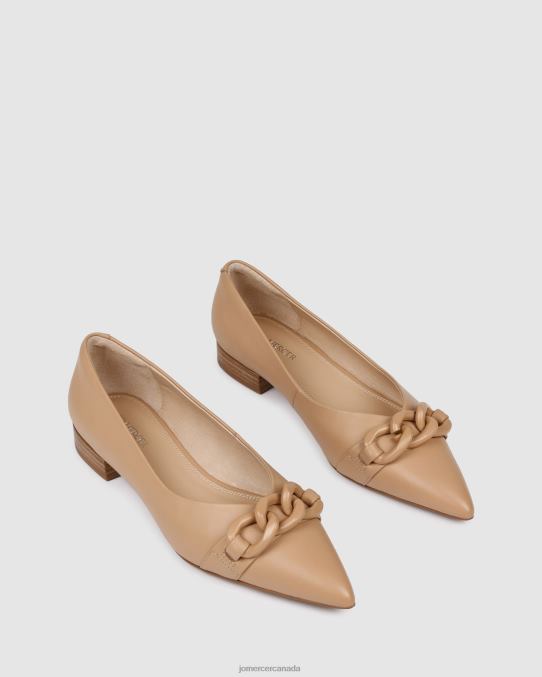 Audrey dress flats Jo Mercer Beige Leather Footwear 6D6FN201