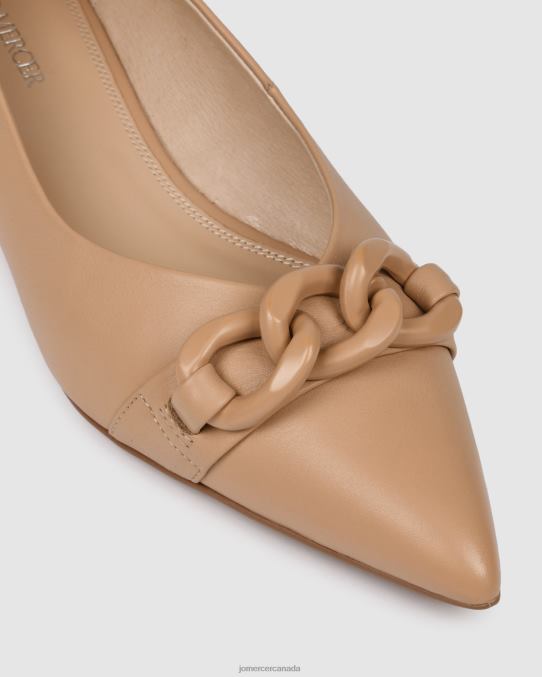 Audrey dress flats Jo Mercer Beige Leather Footwear 6D6FN201