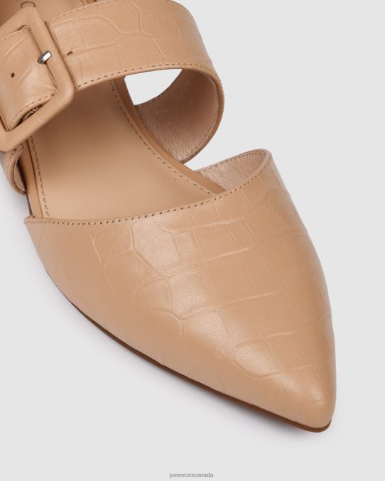 Clover dress flats Jo Mercer Beige Croc Footwear 6D6FN198