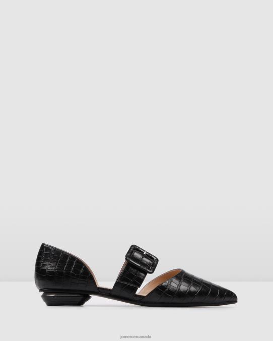 Clover dress flats Jo Mercer Black Croc Footwear 6D6FN199