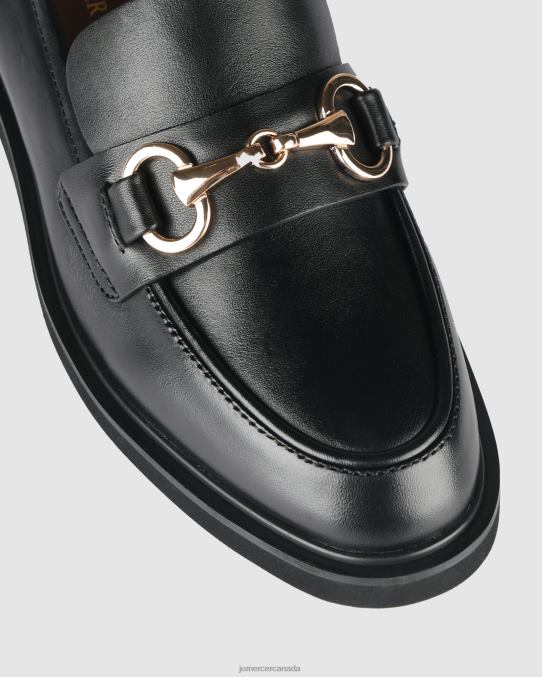 Nora loafers Jo Mercer Black Leather Footwear 6D6FN178