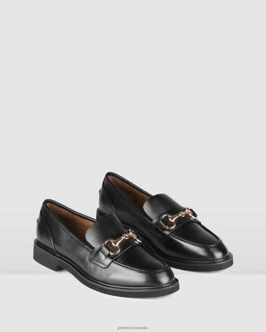 Nora loafers Jo Mercer Black Leather Footwear 6D6FN178