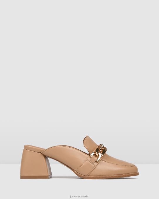 Darius mid heel mules Jo Mercer Beige Leather Footwear 6D6FN22
