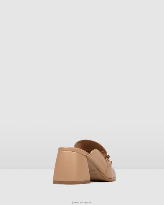 Darius mid heel mules Jo Mercer Beige Leather Footwear 6D6FN22